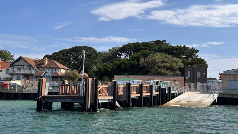A view of the new jetty at Sandbanks.